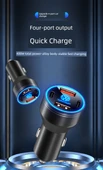BMW Araç Şarj Cihazı 200W Gizli Alaşım Siyah + Üçü Bir Arada Hızlı Şarj Kablosu - 6