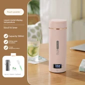 Multifonksiyonel Taşınabilir Araç Kettle - 316 Kiraz Pembesi LCD Ekranlı - 1