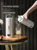 Multifonksiyonel Taşınabilir Araç Kettle - 316 Krem Beyaz LCD Ekranlı - 2