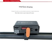 Elektrikli Araç USB Şarj Aleti - Ürün Fişli - PD + USB Hızlı Şarj - Alüminyum Alaşımlı - Anahtarlı (36V-84V) - 4