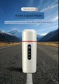 Dijital Ekranlı Araba Su Isıtma Termosu - Beyaz - 500ml - USB - 10