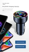 Xiaomi Su7max/Pro Araç Şarj Cihazı - 336W Süper Hızlı Şarj - Siyah + Üçü Bir Arada Data Kablosu + PD Hızlı Şarj Kablosu - 9