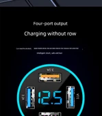 Hızlı Araç Şarj Cihazı 120W 4 Port Süper Hızlı Şarj + Type-C Kablo - 10