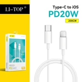 Çift Portlu PD20W QC3.0 20W C-L 2 Metre Araç Şarj Cihazı thumbnail 1