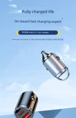 Çift Portlu PD20W QC3.0 20W C-L 2 Metre Araç Şarj Cihazı thumbnail 6