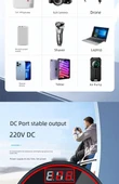 12V/24V Araç Şarj Inverter 220V Dönüştürücü - [Amiral Siyah] Type-C Port + Dijital Ekran + QC3.0 Hızlı Şarj - 11
