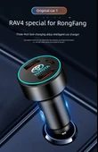 Toyota RAV4 Araç Şarj Cihazı 120W Süper Hızlı Şarj Type-C Lightning Apple Data Hattı Işıklı - 7