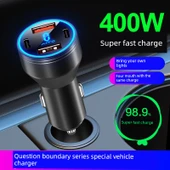 AITO Araç Şarj Cihazı - Özel Seri 120W Süper Hızlı Şarj Alaşımlı Siyah - 3