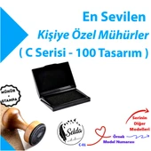 Kitap Mührü, Kitap Kaşesi, Kişiye Özel Hediyelik Mühür, İsimli Mühür C Serisi (100 Model) - 1