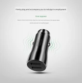 Çift USB Portlu Araç Şarjı - 12W - Beyaz (Plastik Kasa) - 9