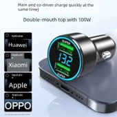 Standart Araç Çakmaklık USB Şarj Aleti - Çift USB Port, Dijital Ekran - 1