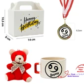 Kişiye Özel Burçlu Madalya ve Kupa Bardak Hediye Seti, Burç Tasarımları Z1 Serisi - 1