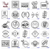 Handmade Kaşesi, El Yapımı Firma Kaşesi, Butiklere Özel Hediyelik Tasarım Hand Made Mühürler H Serisi (75 Model) - 2