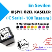 Kişiye Özel Kaşe, İsimli Mühürler, Kitap Mühürleri, Kitap Kaşe C Serisi (100 Model) - 1