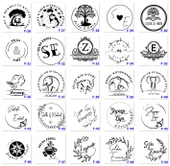 Kitap Mührü, Kitap Kaşesi, Kişiye Özel Hediyelik Mühür, İsimli Mühür F Serisi (100 Model) - 3