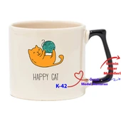 Kedili Siyah Lüks Kupa, Doğum Günü Hediyesi Kupa K Serisi (100 Model) - 1