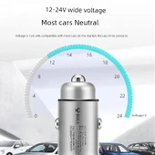Çift USB Portlu Araç Şarjı - 12W - Beyaz (Plastik Kasa) - 4
