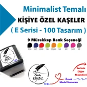 Kişiye Özel Kitap Damgası, İsimli Kaşeler, Hediyelik Kaşe E Serisi (100 Model) - 1