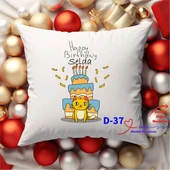 Kişiye Özel Doğum Günü Temalı Yastık Kılıfları D Serisi (50 Model) thumbnail 1