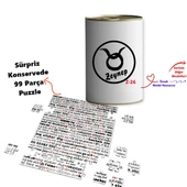 Kişiye Özel Burç Tasarımlı 100 Dilde Seni Seviyorum Puzzle Konservesi Z1 Serisi - 1