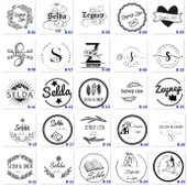 Kitap Mührü, Kitap Kaşesi, Kişiye Özel Hediyelik Mühür, İsimli Mühür B Serisi (100 Model) - 2