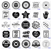 Handmade Kaşesi, El Yapımı Firma Kaşesi, Butiklere Özel Hediyelik Tasarım Hand Made Mühürler H Serisi (75 Model) - 3