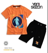 Triliya Pamuklu Unisex Çocuk Kapri Takımı (Cepli & Kordonlu, 3-12 Yaş) TRL-35 - 2