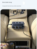 12V/24V Araç Şarj Cihazı - Üç Portlu Yeni Nesil Hızlı Şarj + 4'lü Telefon Kablosu - 4