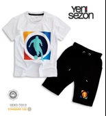 Triliya Pamuklu Unisex Çocuk Kapri Takımı (Cepli & Kordonlu, 3-12 Yaş) TRL-35 - 4