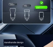 Gizli Araç Şarj Cihazı + USB Üçü Bir Arada Hızlı Şarj Kablosu - 11