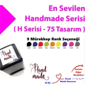 Handmade, El Yapımı, With Love Yazılı Kaşeler, Renkli Otomatik Kaşe, Butik Firmalara Kaşeler H Serisi - 1