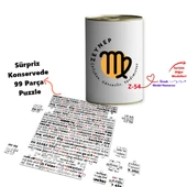 Kişiye Özel Burç Tasarımlı 100 Dilde Seni Seviyorum Puzzle Konservesi Z2 Serisi - 1