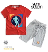 Triliya Pamuklu Unisex Çocuk Kapri Takımı (Cepli & Kordonlu, 3-12 Yaş) TRL-35 - 3