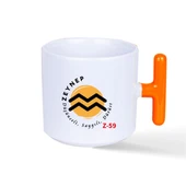 Kişiye Özel Burç Temalı Turuncu T Fincan, Burç Tasarımları Z2 Serisi - 1