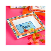Baci Milano Mamma Mia Hope Yazılı Dikdörtgen Tabak 19,5cmx15,5cm - 1