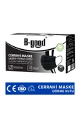B-GOOD 3 KATLI SİYAH DÖKME CERRAHİ MASKE TELLİ 50 Lİ - 2