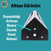 Mobilya Koltuk Baza Sehpa Kanepe Masa Ayağı Metal Ayak 20 Cm Siyah 4 Adet - 3