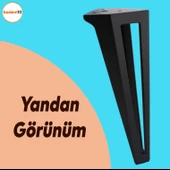 Mobilya Koltuk Baza Puf Sehpa Tv Ünite Masa Ayağı Ayakları Metal Ayakları 14 Cm Siyah 4 Adet thumbnail 3