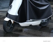 Uzun Kalın Motorsiklet Yağmurluğu - XXXXL - Aynasız - Mavi Desenli - 8