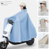 Motosiklet Yağmurluk Panço 3XL - Açık Mavi - Oxford Kumaş - 1