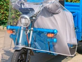 Üç Tekerlekli Elektrikli Bisiklet Su Geçirmez Yağmur Kılıfı - Tam Kapalı + Cepli XL + Minderli 2X - 7