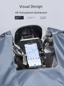 E-Bike Motosiklet Güneşliği Yağmur Koruyucu - Bordo (Fermuarsız) - 4