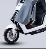 Su Geçirmez Motosiklet Yağmurluk Örtüsü - Açık Gri - 7
