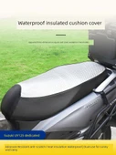 Suzuki Tiger shark VX125 Siyah Kare Güneşlik Deri Minder Kılıfı - 2