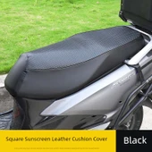 Suzuki UY125/UE125/UU125 Siyah Kare Güneşlik Deri Minder Kılıfı - 1