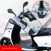 Elektrikli Motosiklet Yağmurluk Ön Camı - Büyük Model Yarım Paket Fermuarlı - 1
