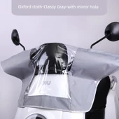 Elektrikli Motosiklet/Bisiklet Yağmur Koruma Örtüsü - Oxford Dokulu Gri - 1