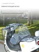 Elektrikli Motosiklet Yağmurluk Ön Camı - Büyük Model Yarım Paket Fermuarlı - 2