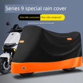 Elektrikli Araba Motosiklet Örtüsü - N70C/C75C/N85C/N80C Siyah Turuncu - L Beden - 2