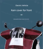 Elektrikli Motosiklet/Bisiklet Yağmur Koruma Örtüsü - Jakarlı Safir Mavisi - 7